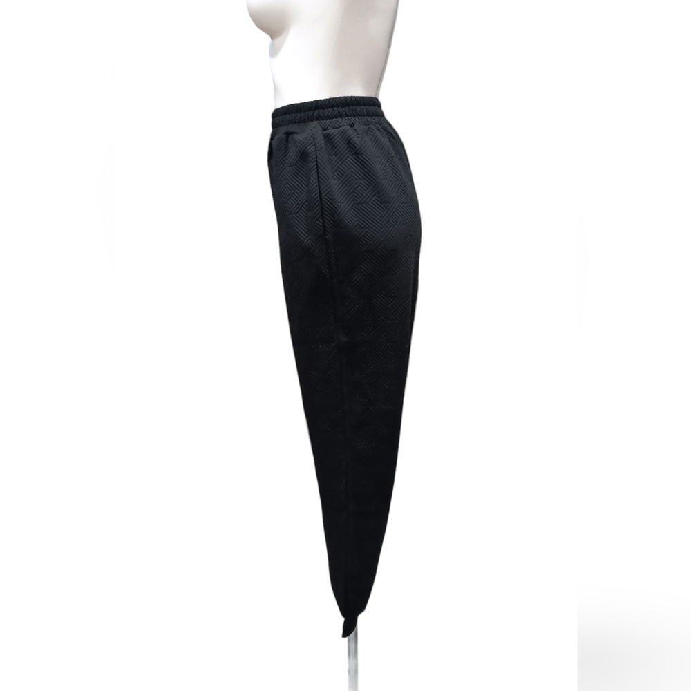 Oversized Women Mockneck Textured Tracksuit Winter Thick Knitted Pants Suits - Picture 5 of 8